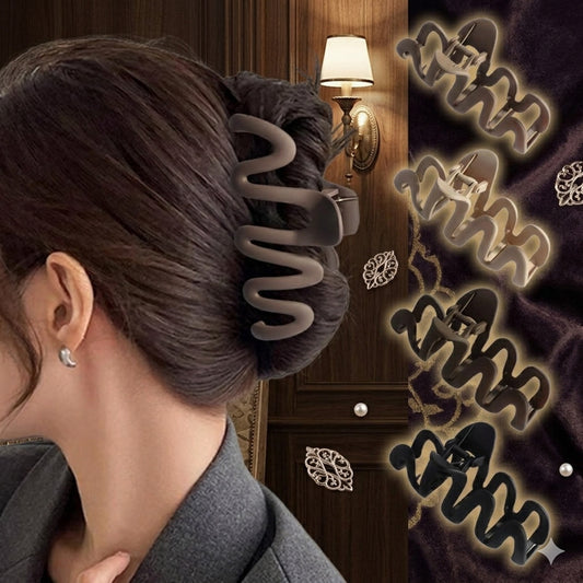 Freebies Big Matte Hair Clutcher for Women | Matte Zig Zag Hair Claw Clip | Strong Hold Non Slip Hair Clutcher | Korean Hair Accessories