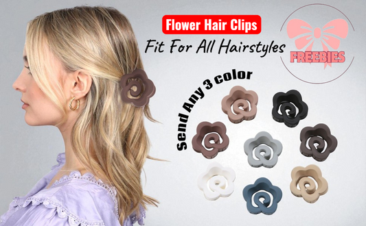 Pack of 3 Rose Shape Hair Clutcher | Stylish Matte Finish Flower Claw Clips for Women & Girls | Strong Grip Non-Slip Hair Accessories