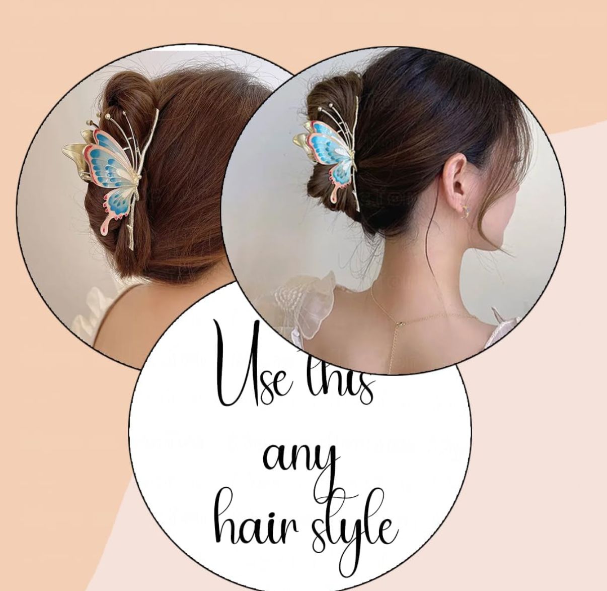 Freebies Drop Painted Butterfly Hair Claw Clip Korean Hair Accessories For Woman Girls Hair Claw (Muliticolour)