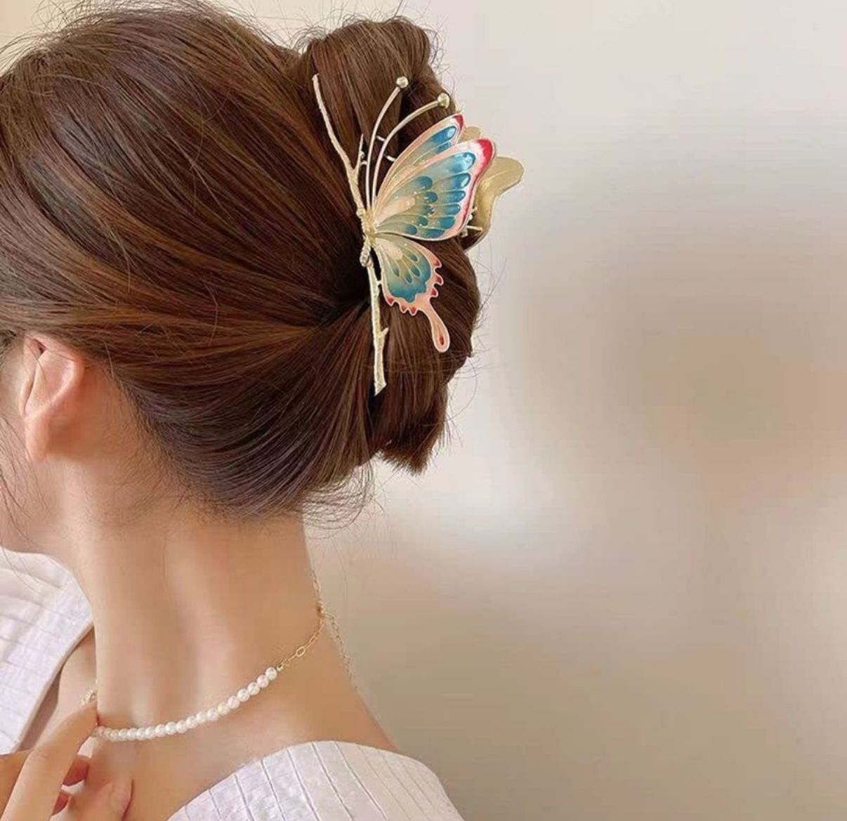 Freebies Drop Painted Butterfly Hair Claw Clip Korean Hair Accessories For Woman Girls Hair Claw (Muliticolour)