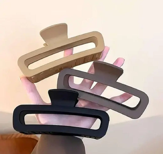 Premium Matte Hair Claw Clips for Women | Large Strong Hold Hair Clips | Elegant Minimalist Hair Accessories for Daily Wear & Styling Pack of 3