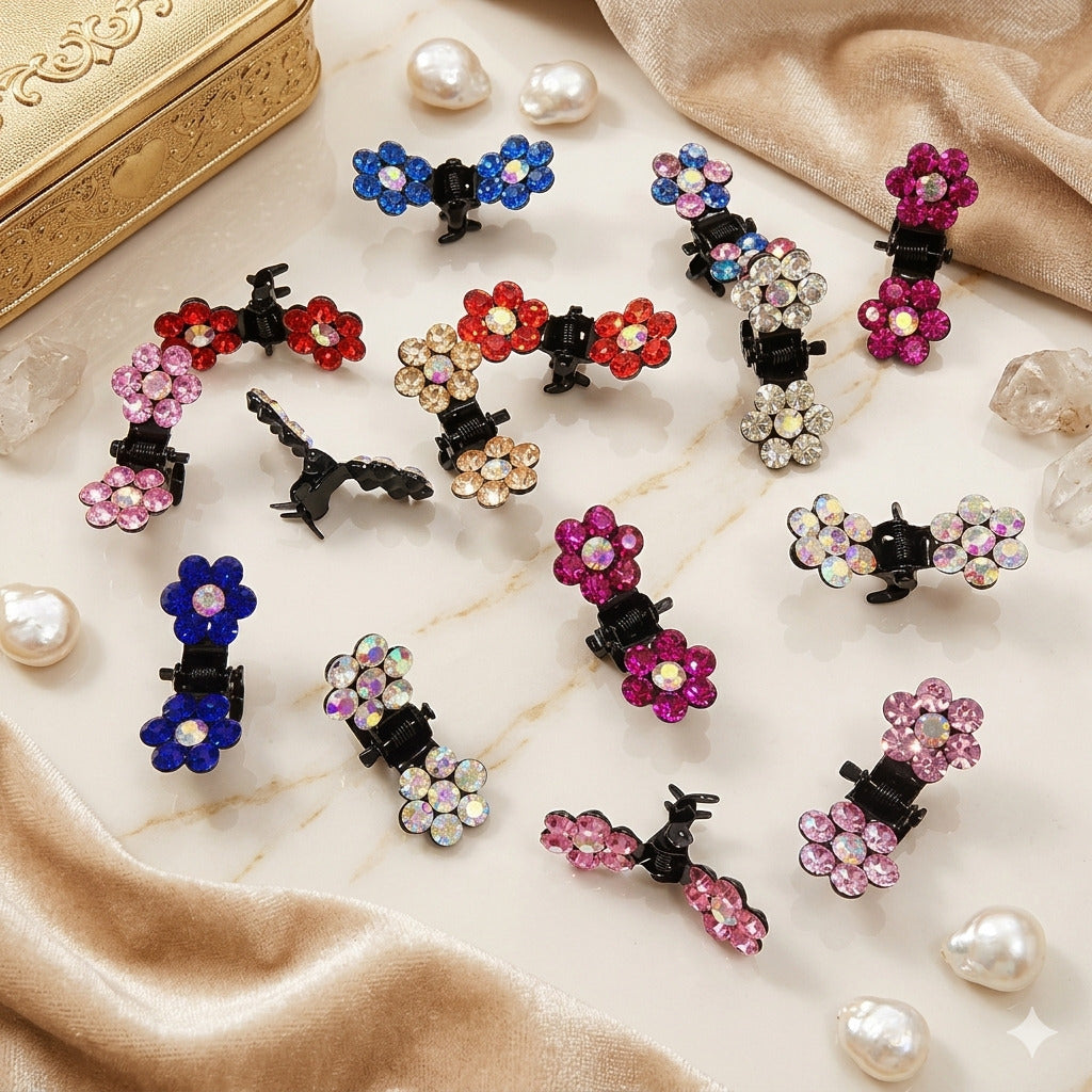 Small Makhi Mini Hair Clutcher for Women & Girls | Flower Hair Claw Clip | Cute Mini Hair Clip | Strong Hold Hair Accessory