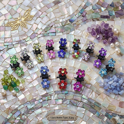 Small Makhi Mini Hair Clutcher for Women & Girls | Flower Hair Claw Clip | Cute Mini Hair Clip | Strong Hold Hair Accessory