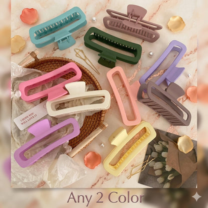 Matte Tube Hair Clutcher for Women & Girls | Rectangle Hair Claw Clip | Strong Hold Hair Clip | Premium Hair Accessory