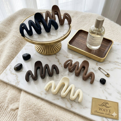 Wave Hair Clutcher for Women | Matte Zig Zag Hair Claw Clip | Strong Hold Non Slip Hair Clutcher | Korean Hair Accessories