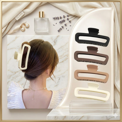 Matte Tube Hair Clutcher for Women & Girls | Rectangle Hair Claw Clip | Strong Hold Hair Clip | Premium Hair Accessory