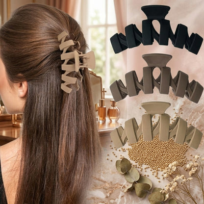 Ying Yang Hair Clutcher for Women | Matte Strong Hold Hair Claw Clip | Korean Stylish Hair Accessories | Non Slip Hair Clutcher