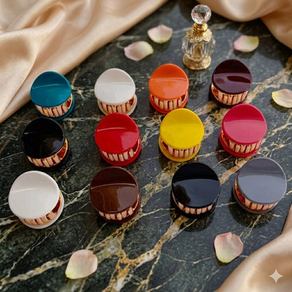 Shiny Matki Mini Hair Clutcher for Women & Girls | Glossy Round Hair Claw Clip | Strong Hold Mini Hair Accessory | Multicolor Hair Clip