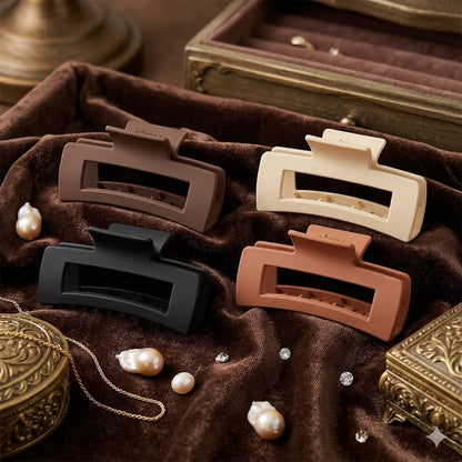 Matte Rectangle Hair Claw Clips for Women | Strong Hold Non Slip Hair Clutcher | Stylish Hair Accessories for Daily Wear