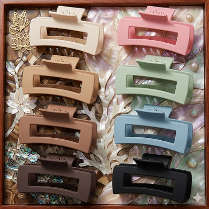 Matte Rectangle Hair Claw Clips for Women | Strong Hold Non Slip Hair Clutcher | Stylish Hair Accessories for Daily Wear