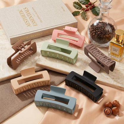 Matte Rectangle Hair Claw Clips for Women | Strong Hold Non Slip Hair Clutcher | Stylish Hair Accessories for Daily Wear