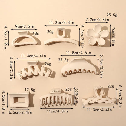 Women Hair Claw Clip Combo (Pack of 3) | Matte Stylish Hair Clips | Strong Grip Clutcher for Girls & Women | Daily Use Fashion Hair Accessories