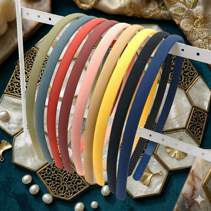 Any 6 Pack Half Inch Hair Band for Women & Girls | Matte Finish Slim Headbands | Lightweight Non-Slip Hair Bands for Daily Wear, Office & Party