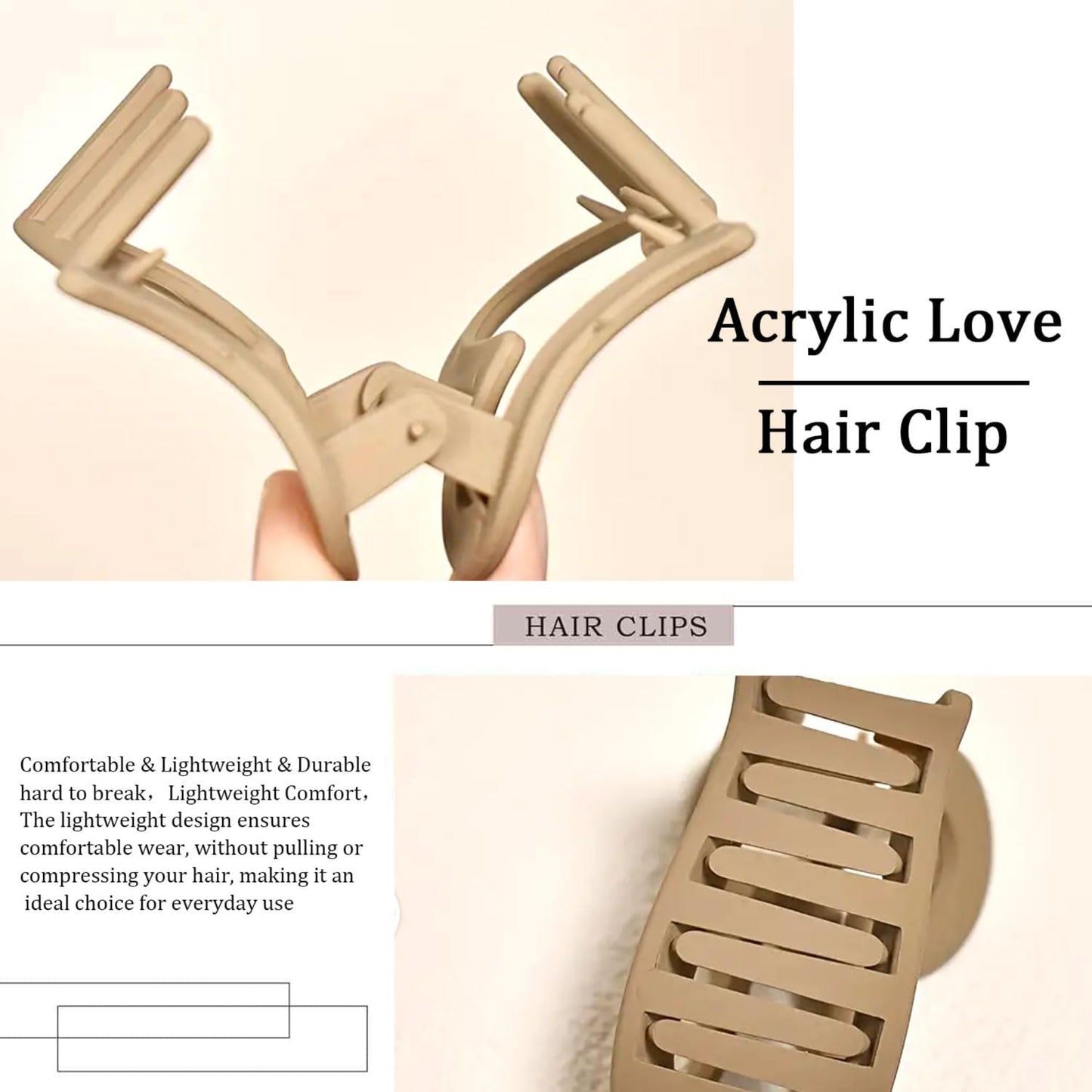 Women Hair Claw Clip Combo (Pack of 3) | Matte Stylish Hair Clips | Strong Grip Clutcher for Girls & Women | Daily Use Fashion Hair Accessories