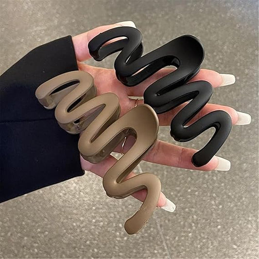 Pack of 2 Durable Korean Zig Zag Hair Clutcher | Non-Slip Claw Clips for Women & Girls | Stylish Dailye Wear