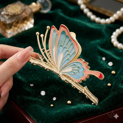 Elegant Butterfly Metal Hair Clutcher Clip for Women & Girls | Premium Hair Claw Clip | Stylish Hair Accessory | Multicolor Butterfly Design