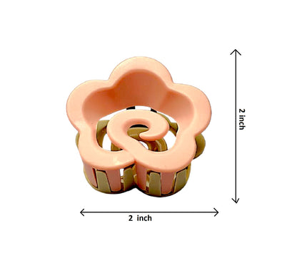 Pack of 3 Rose Shape Hair Clutcher | Stylish Matte Finish Flower Claw Clips for Women & Girls | Strong Grip Non-Slip Hair Accessories