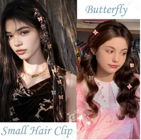 Mini Hair Clips Pack of 30 | Freebies Butterfly Design Colorful Small Hair Clutcher | Stylish Accessories for Kids & Women