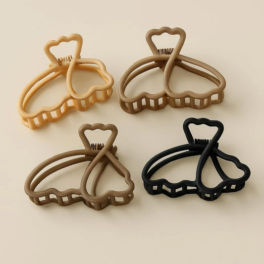 Freebies Matte Butterfly Hair Claw Clip for Women & Girls, Korean Style Large Hair Clutcher, Strong Hold Non Slip Jaw Clip, Elegant Fashion Hair Accessories for Thick & Thin Hair