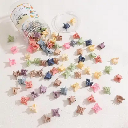 Multicolour Mini Butterfly Hair Clips for Kids | Colorful Plastic Clutcher Set for Girls | Cute Baby Hair Accessories (Pack of 30)