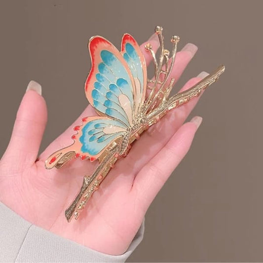Freebies Drop Painted Butterfly Hair Claw Clip Korean Hair Accessories For Woman Girls Hair Claw  (Muliticolour)