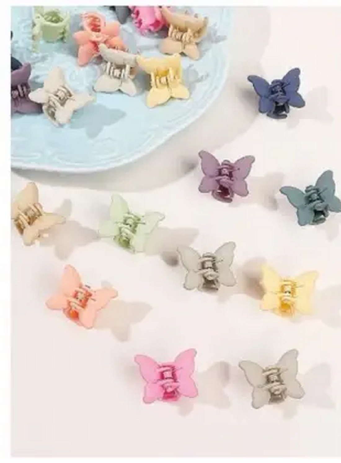 Multicolour Mini Butterfly Hair Clips for Kids | Colorful Plastic Clutcher Set for Girls | Cute Baby Hair Accessories (Pack of 30)