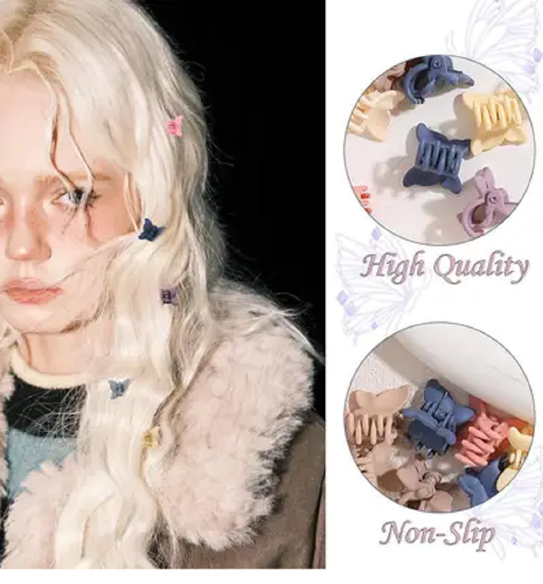 Mini Hair Clips Pack of 30 | Freebies Butterfly Design Colorful Small Hair Clutcher | Stylish Accessories for Kids & Women