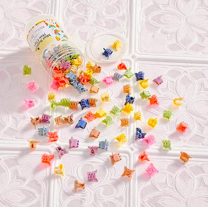 Mini Hair Clips Pack of 30 | Freebies Butterfly Design Colorful Small Hair Clutcher | Stylish Accessories for Kids & Women